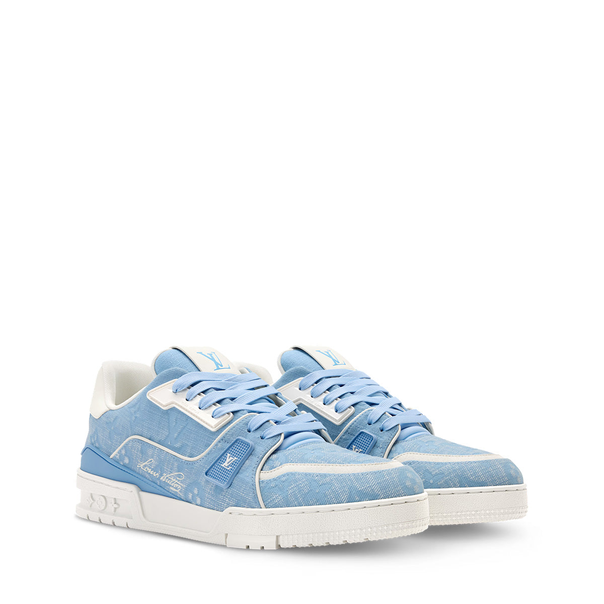 LV Trainer Sneakers - Light Blue Colorway