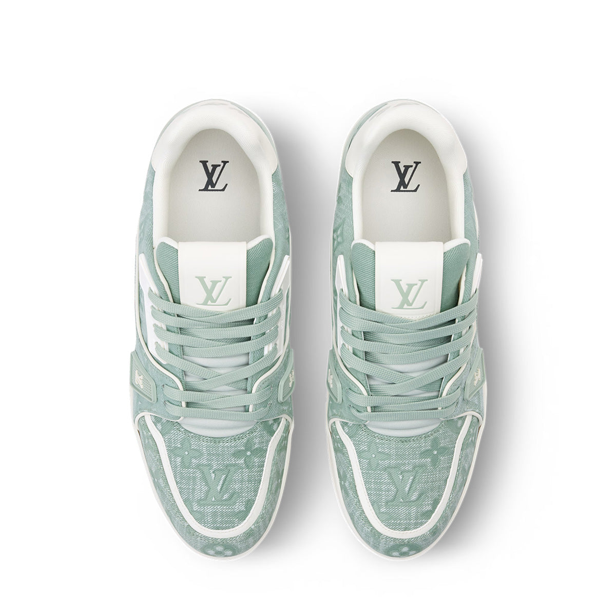 LV Trainer Sneakers - Light Green Colorway