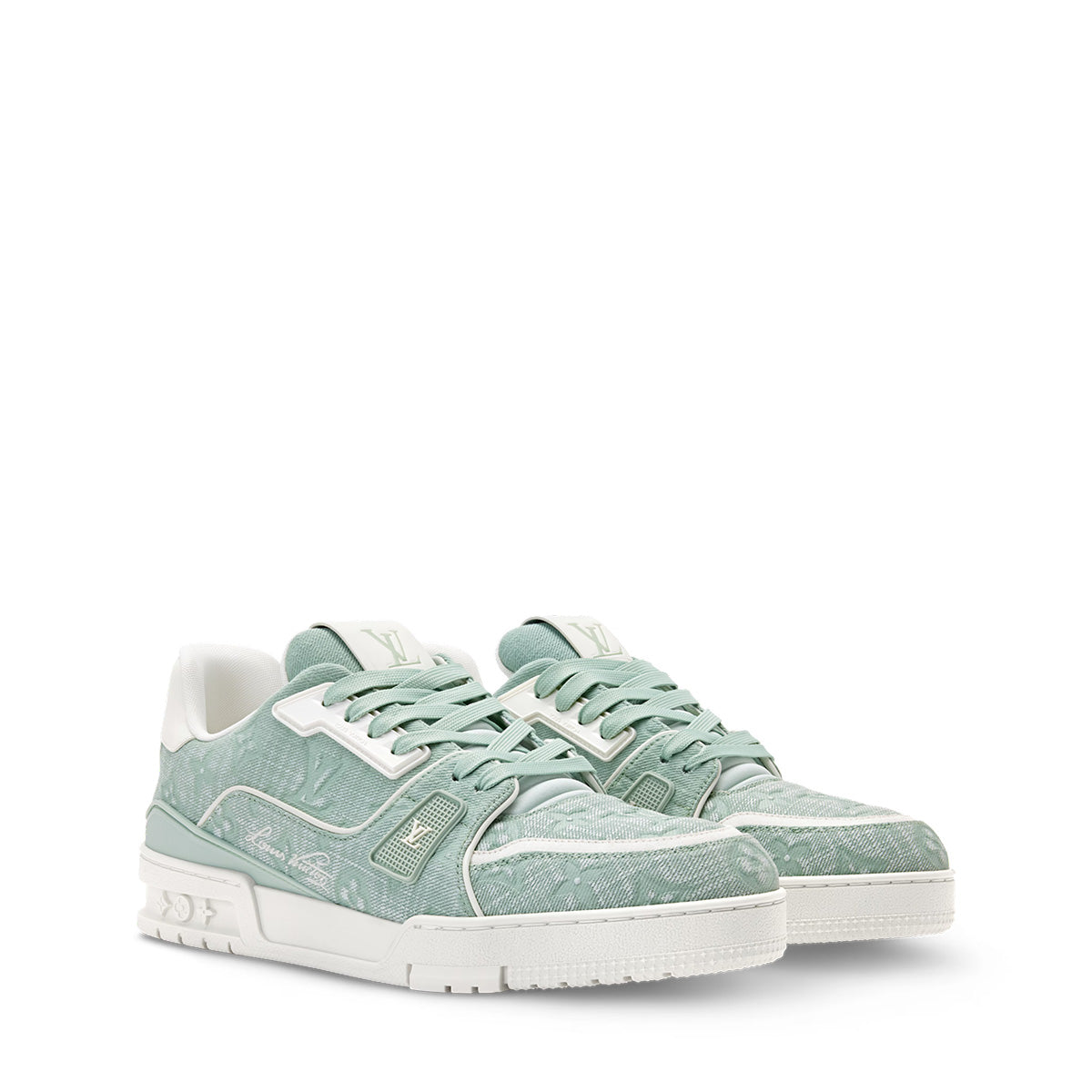 LV Trainer Sneakers - Light Green Colorway