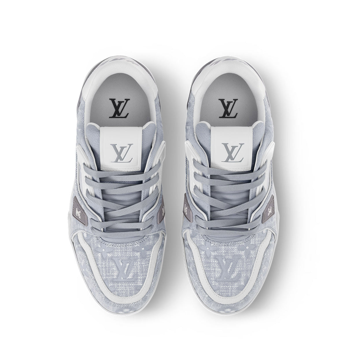 LV Trainer Sneakers - Light Grey Colorway