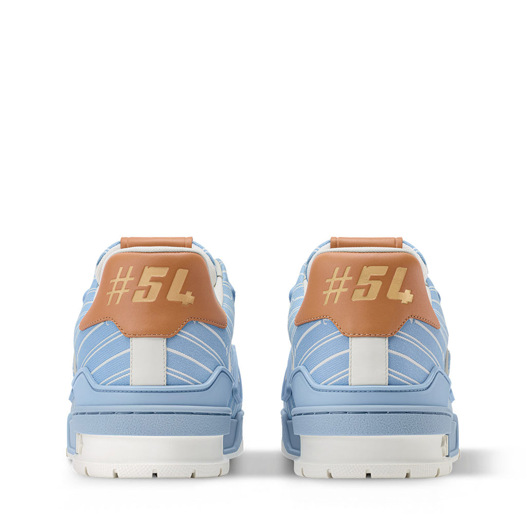 LV Trainer Sneakers - Light Blue Sculpted Fashion Shoes