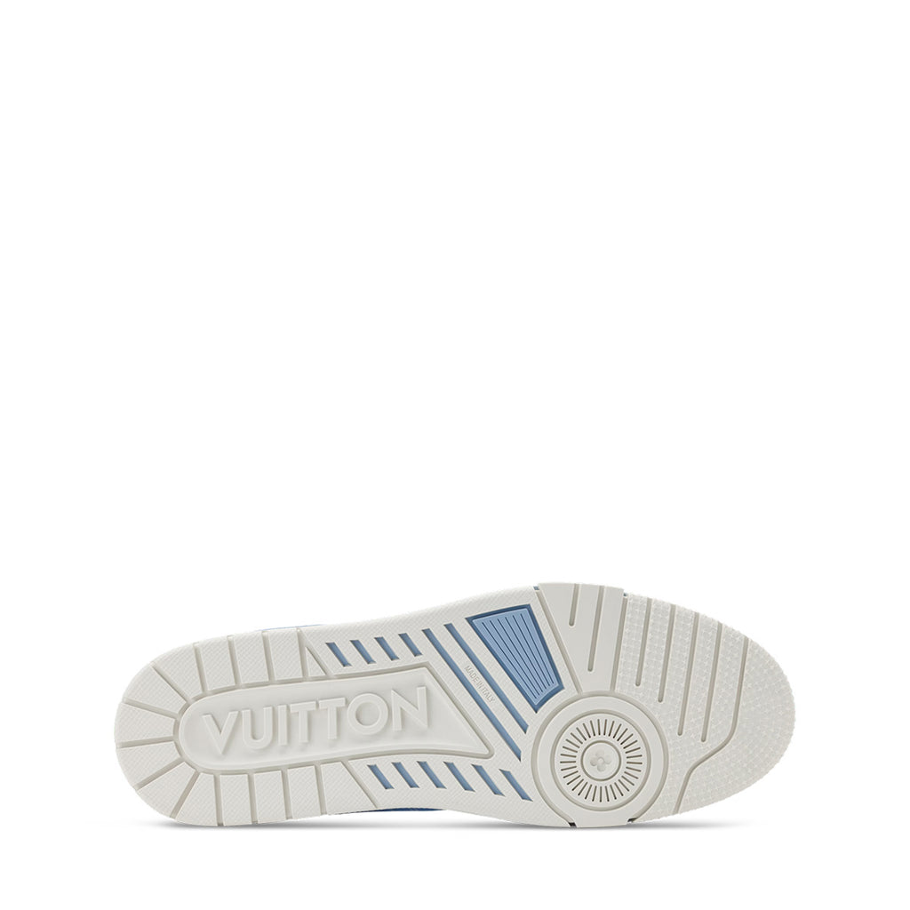 LV Trainer Sneakers - Light Blue Sculpted Fashion Shoes