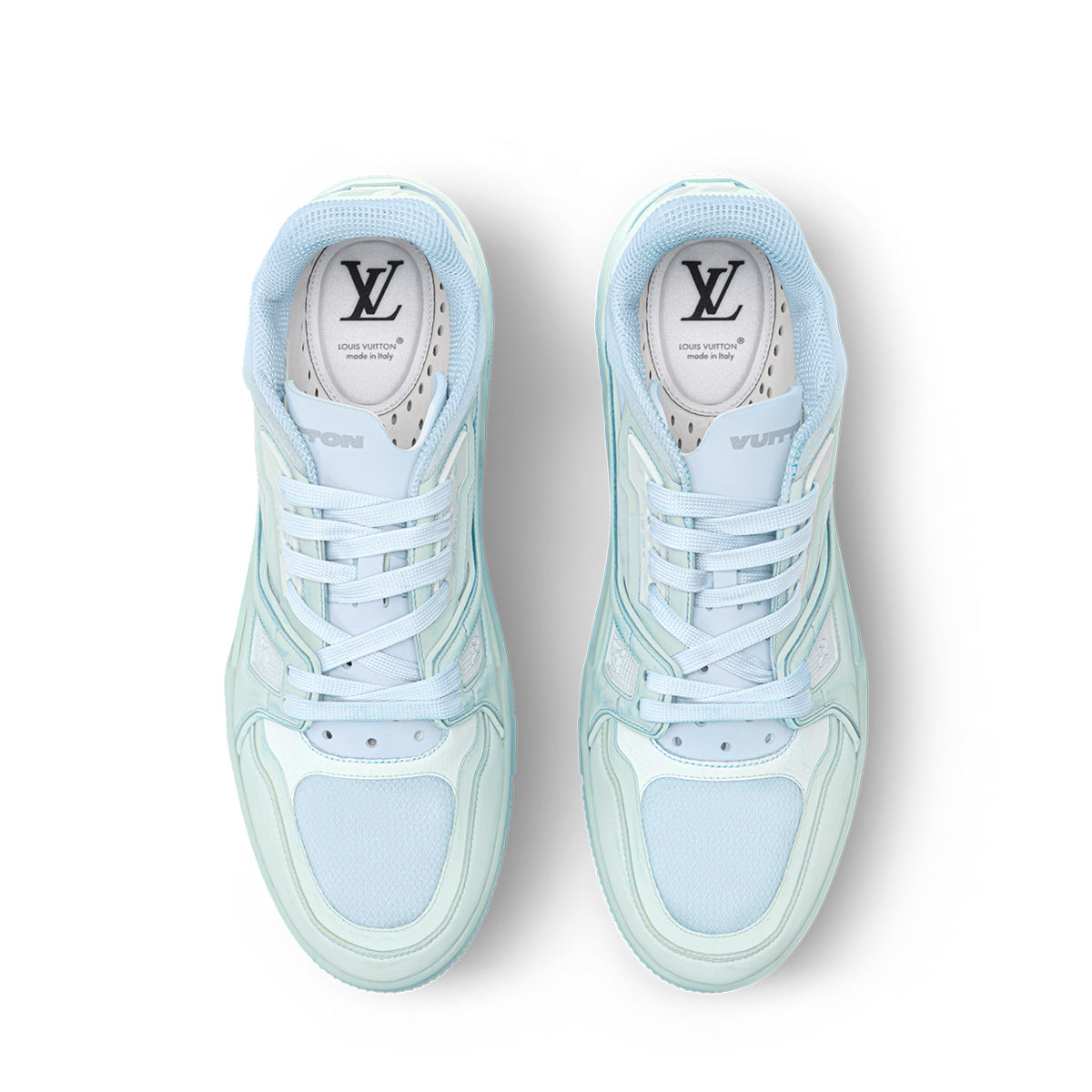 LV Trainer Sneakers - Light Blue Colorway