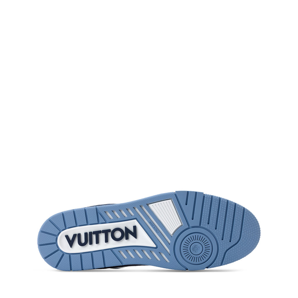 LV Trainer Sneakers - White & Blue Colorway