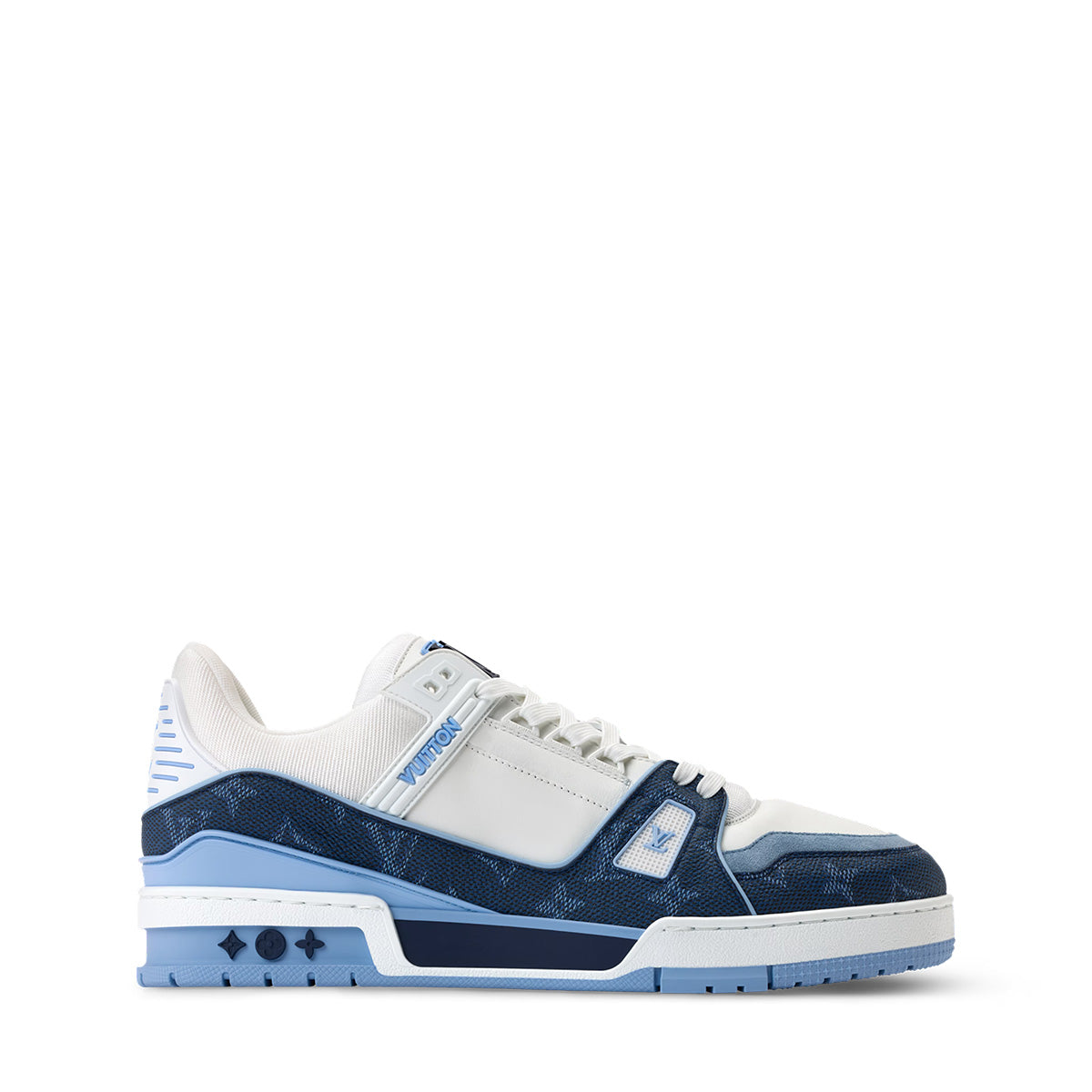 LV Trainer Sneakers - White & Blue Colorway