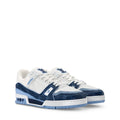 LV Trainer Sneakers - White & Blue Colorway