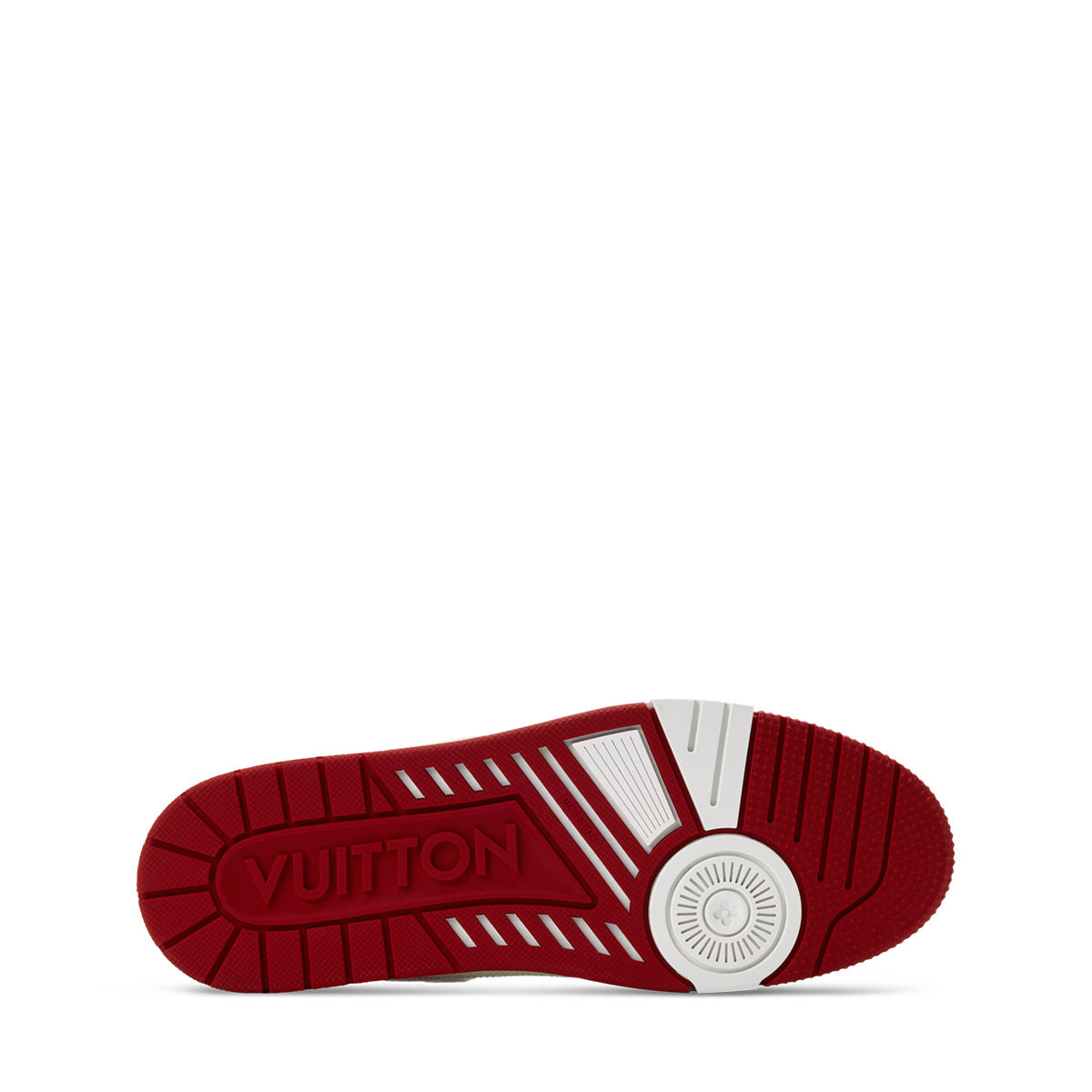 LV Trainer Sneakers - Cream & Red Colorway