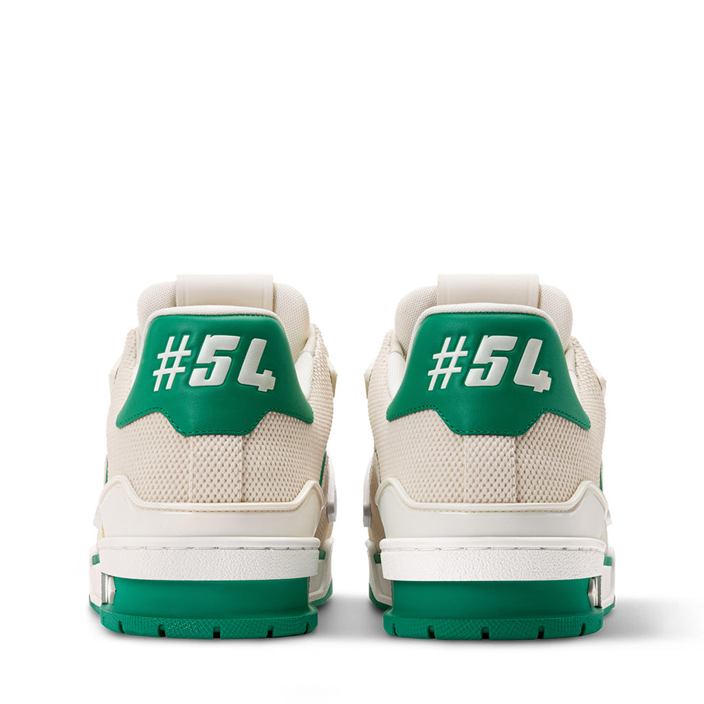LV Trainer Sneakers - Cream & Green Colorway