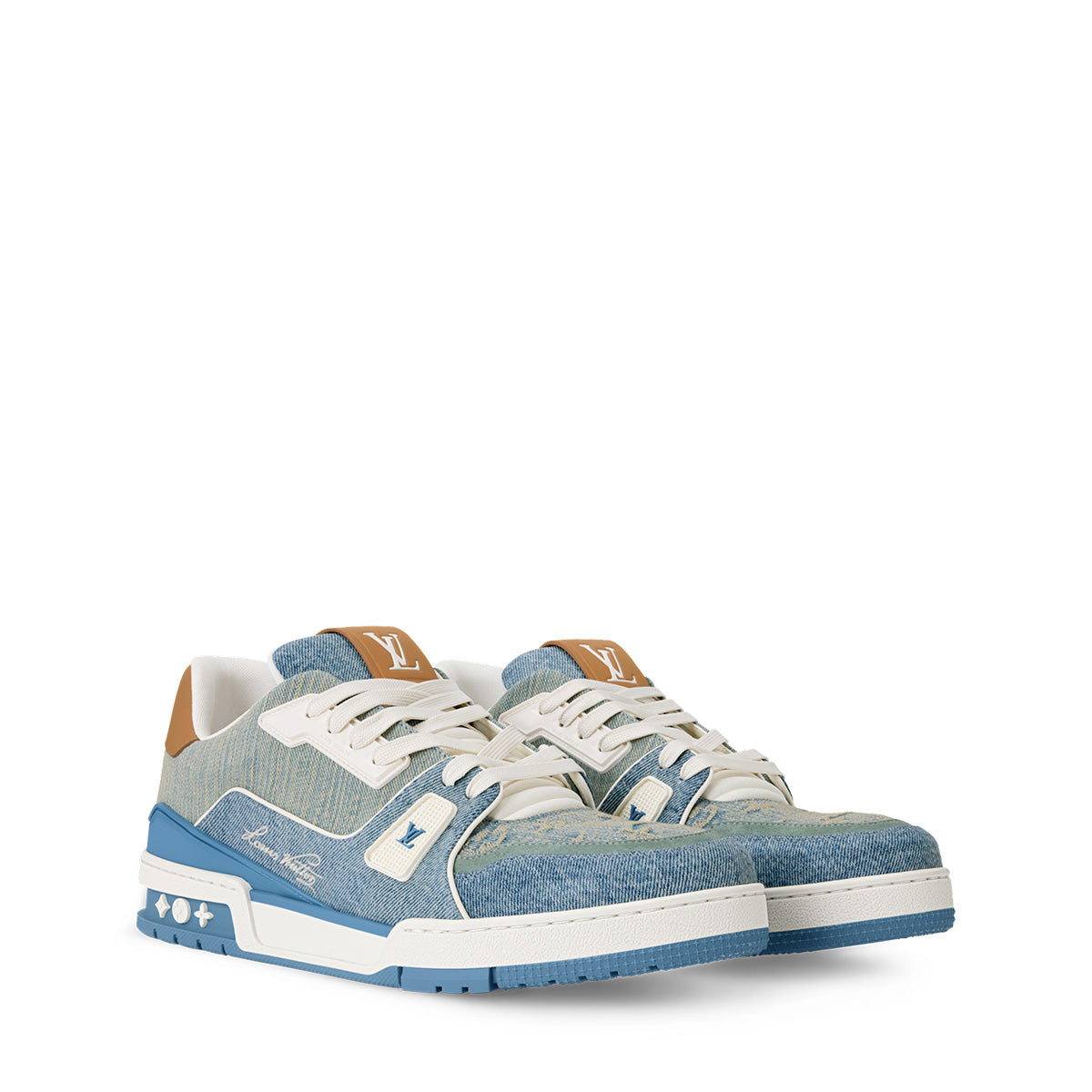 LV Trainer Sneakers - Blue Colorway