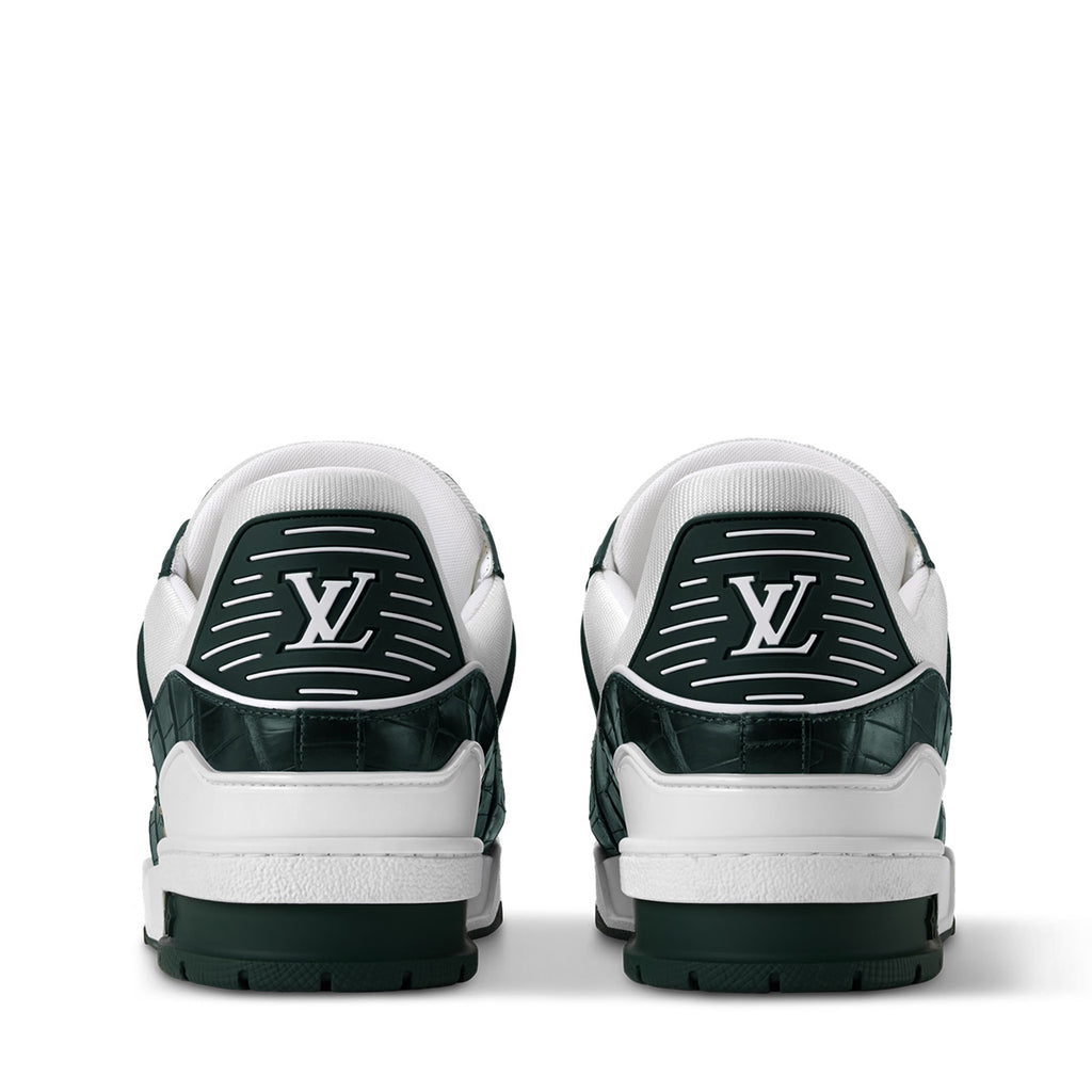LV Trainer Sneakers - White & Dark Green Colorway