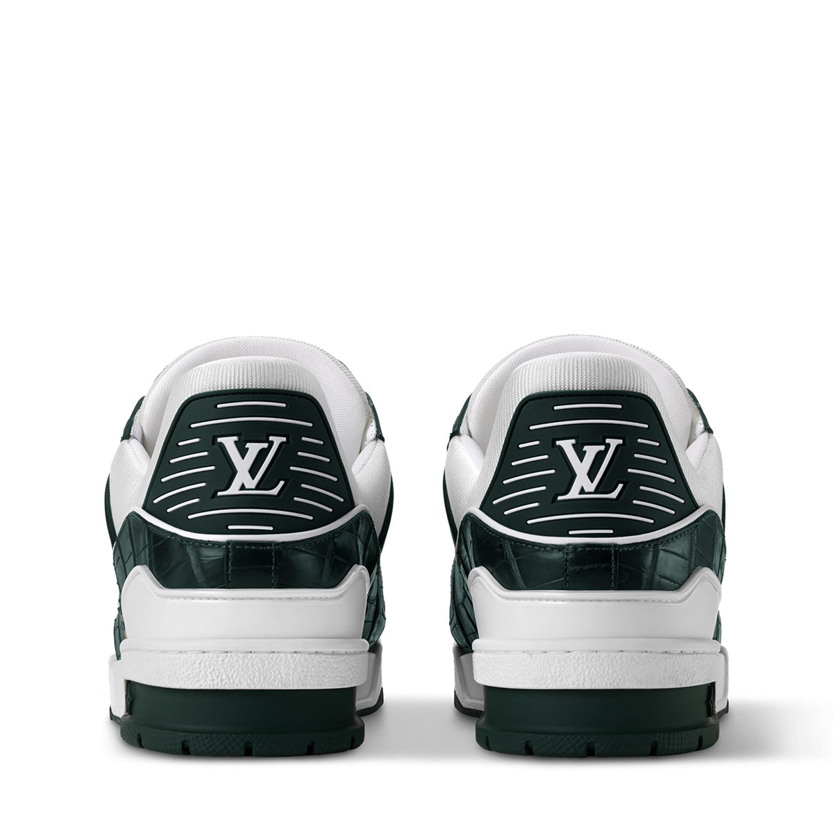 LV Trainer Sneakers - White & Dark Green Colorway