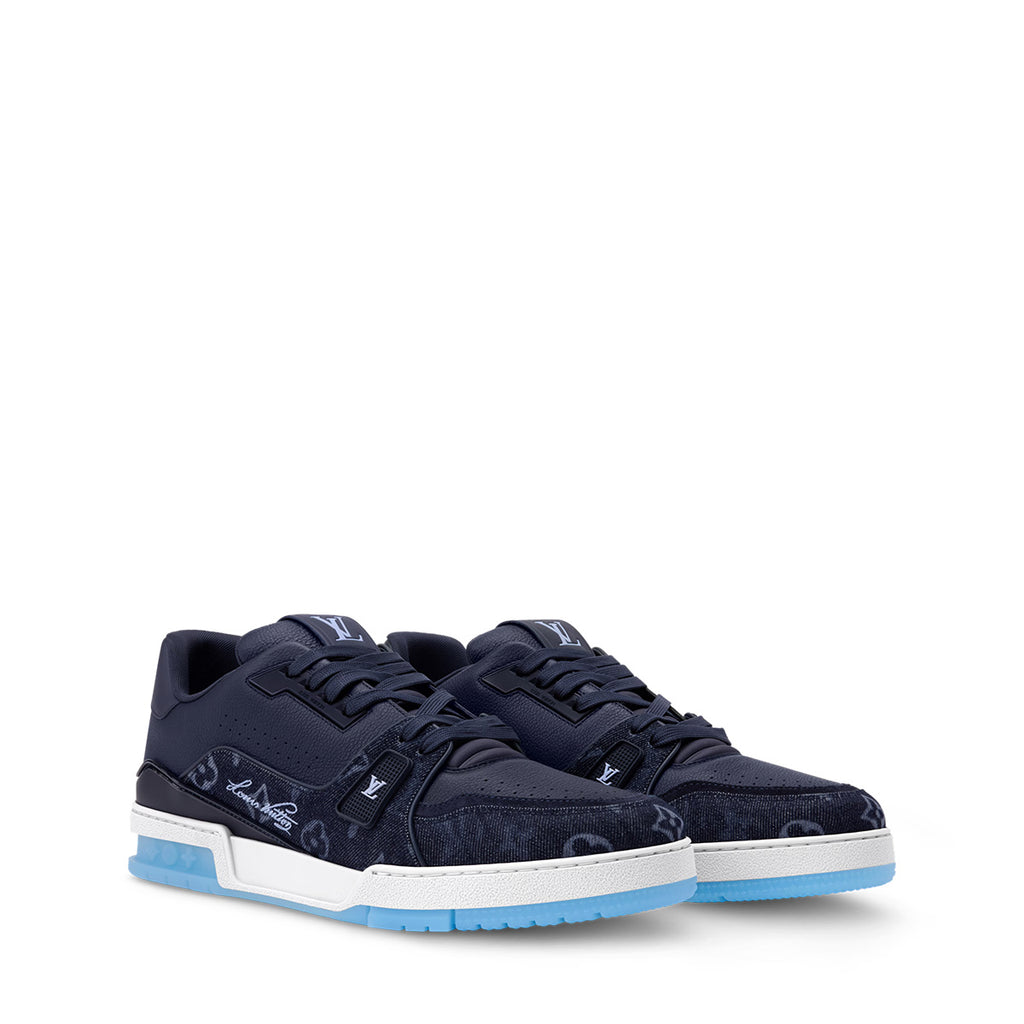 LV Trainer Sneakers - Navy Blue Colorway