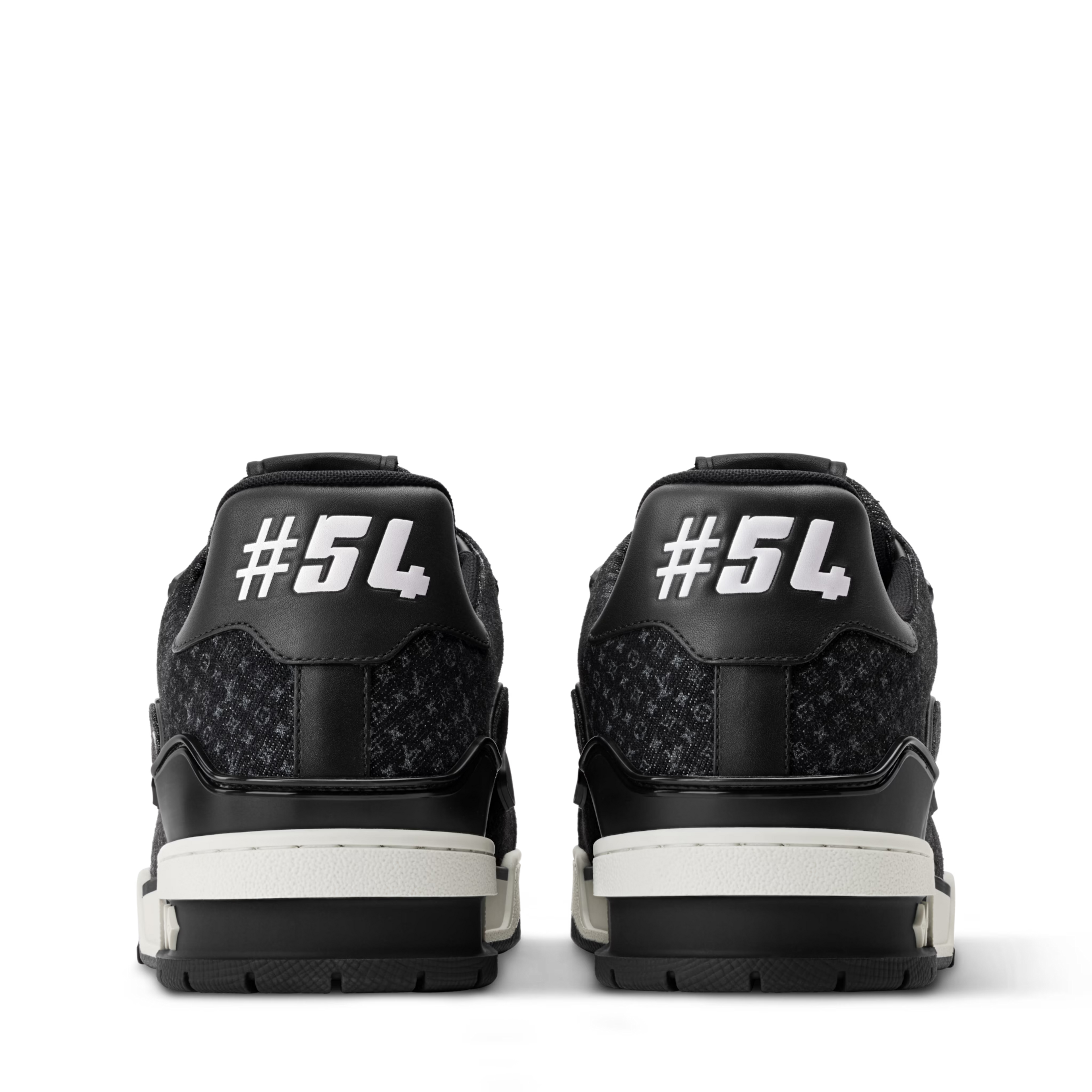 LV Trainer Sneakers - Black Sculpted Fashion Shoes