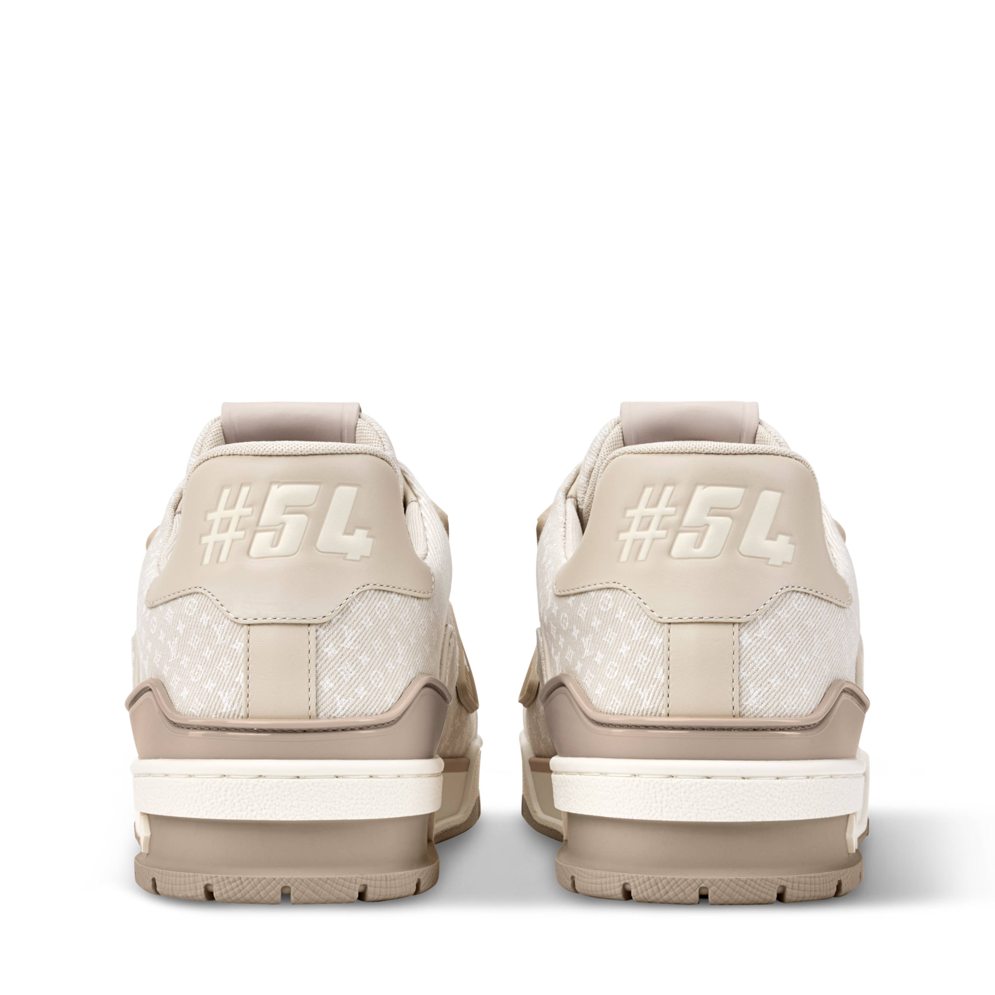 LV Trainer Sneakers - Light Taupe Sculpted Fashion Shoes