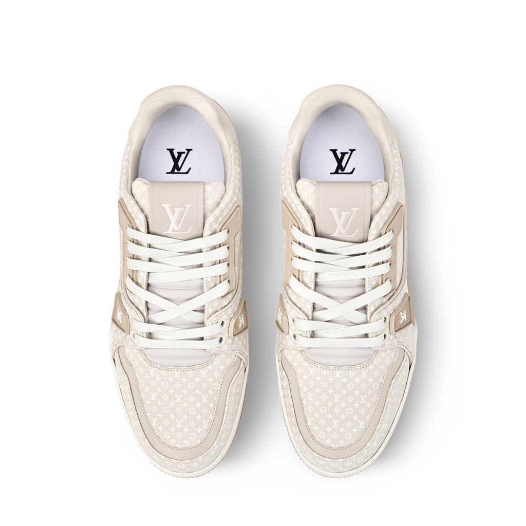 LV Trainer Sneakers - Light Taupe Sculpted Fashion Shoes
