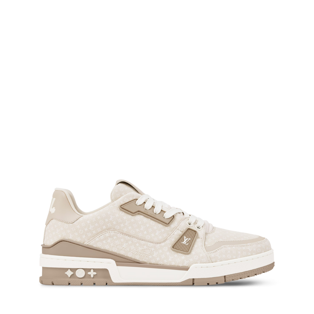 LV Trainer Sneakers - Light Taupe Sculpted Fashion Shoes