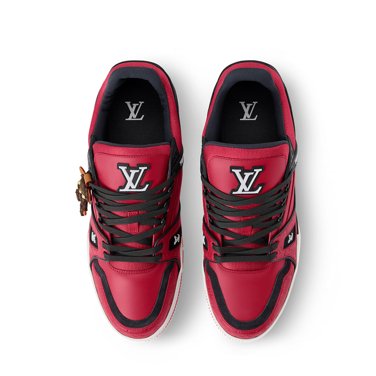 LV Trainer Sneakers - Red Colorway