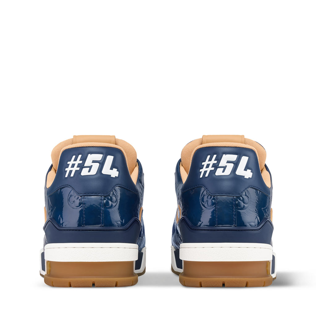 LV Trainer Sneakers - Blue Sculpted Fashion Shoes