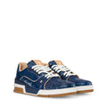 LV Trainer Sneakers - Blue Sculpted Fashion Shoes