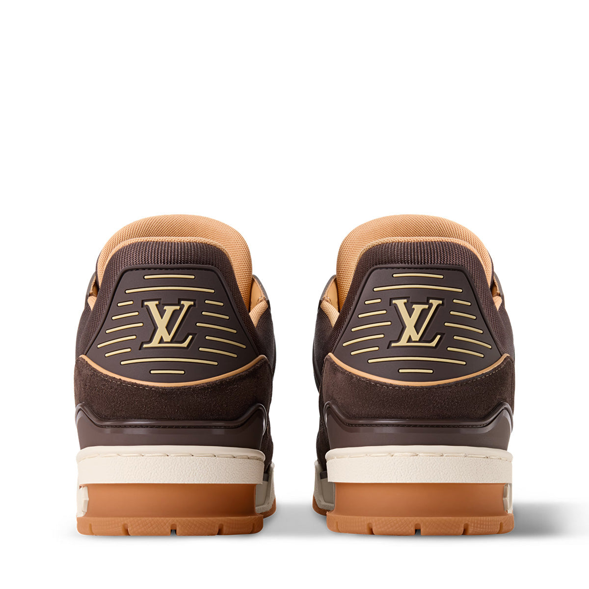 LV Trainer Sneakers - Brown Sculpted Fashion Shoes