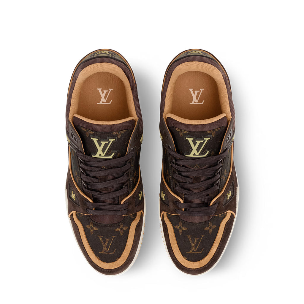 LV Trainer Sneakers - Brown Sculpted Fashion Shoes