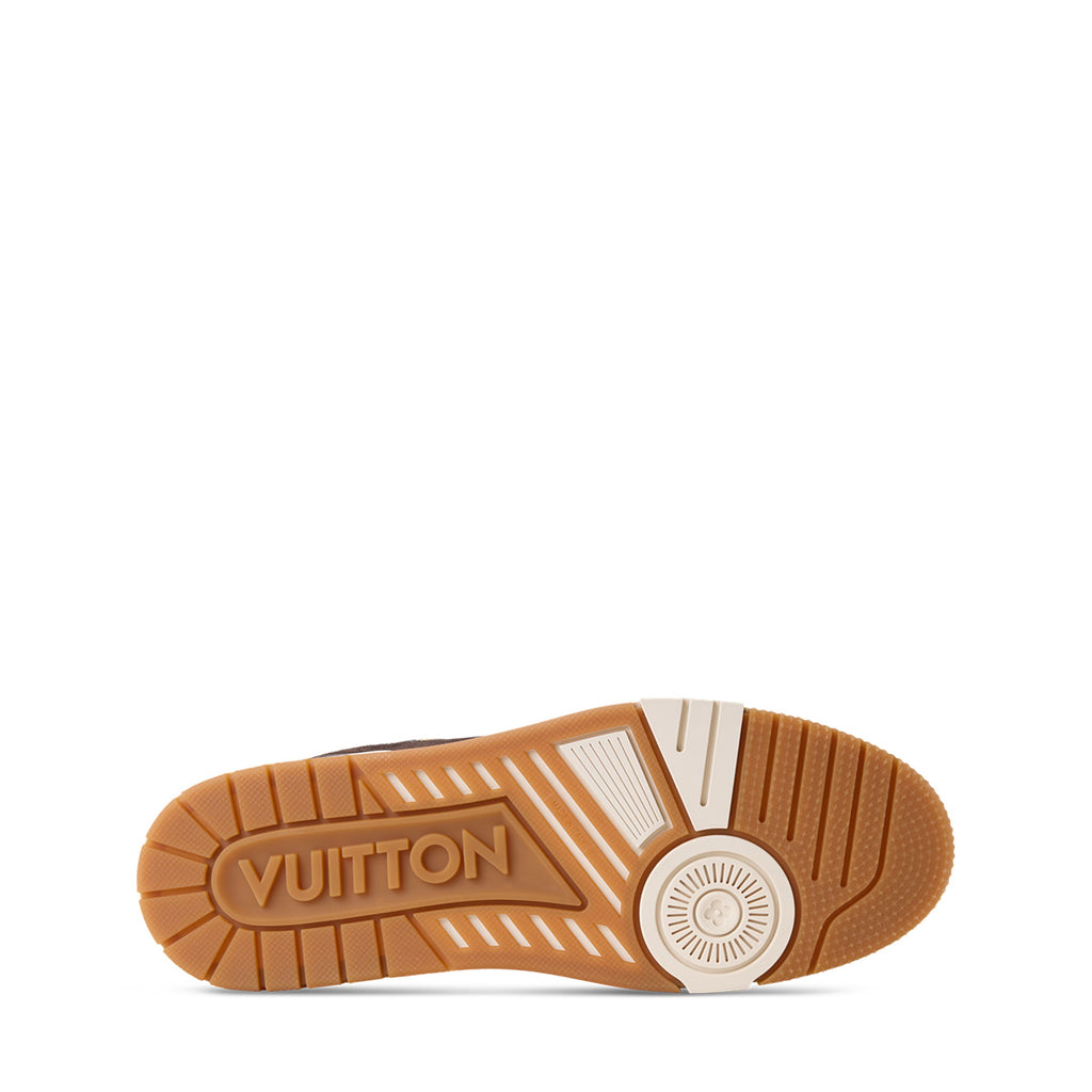 LV Trainer Sneakers - Brown Sculpted Fashion Shoes