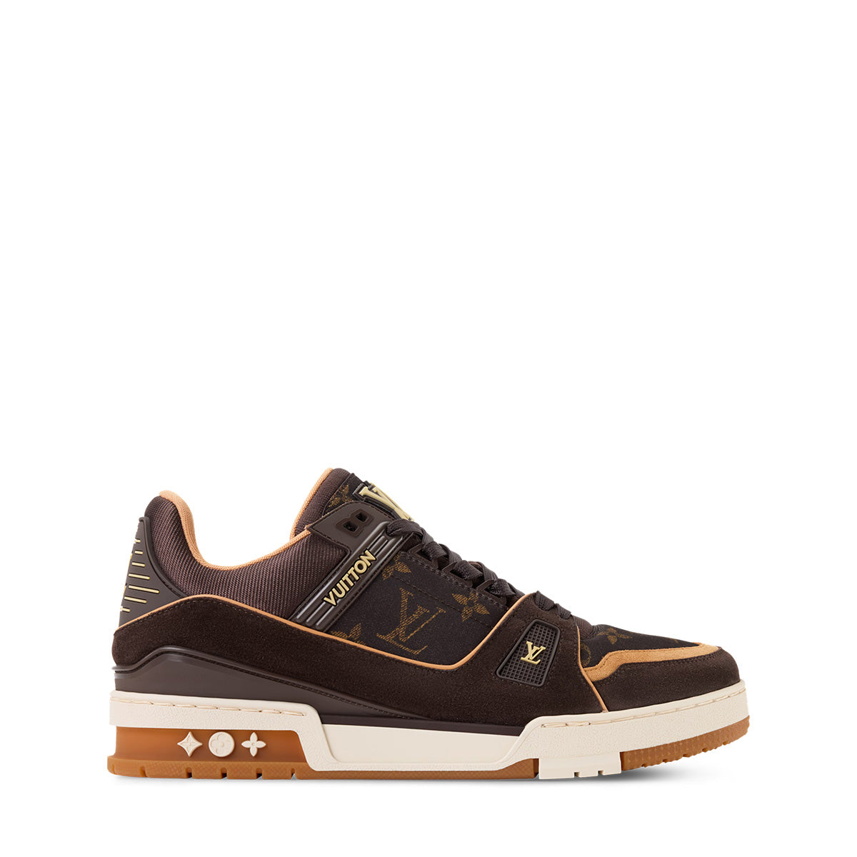 LV Trainer Sneakers - Brown Sculpted Fashion Shoes