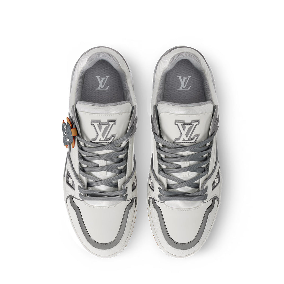 LV Trainer Sneakers - Grey & White Colorway