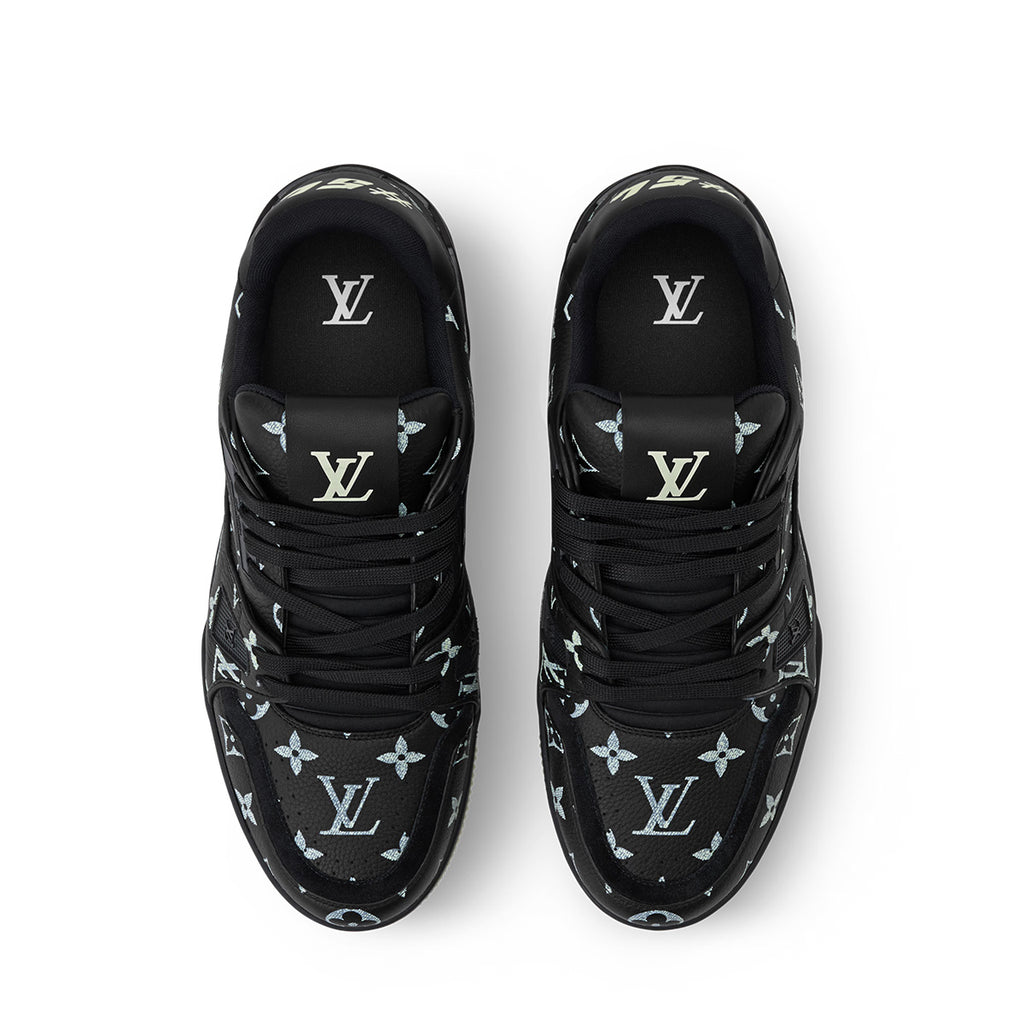 LV Trainer Sneakers - Black Monogram Print