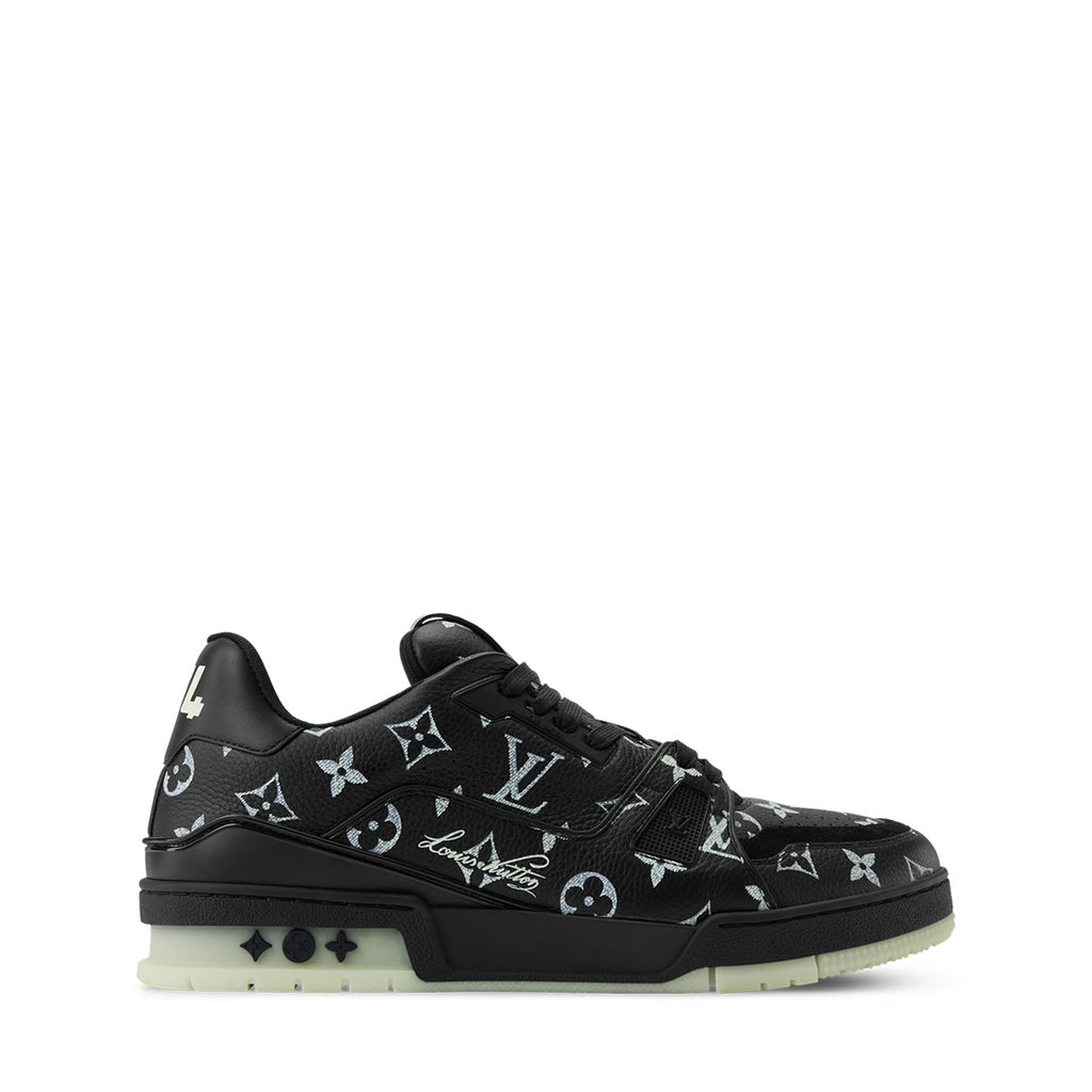 LV Trainer Sneakers - Black Monogram Print