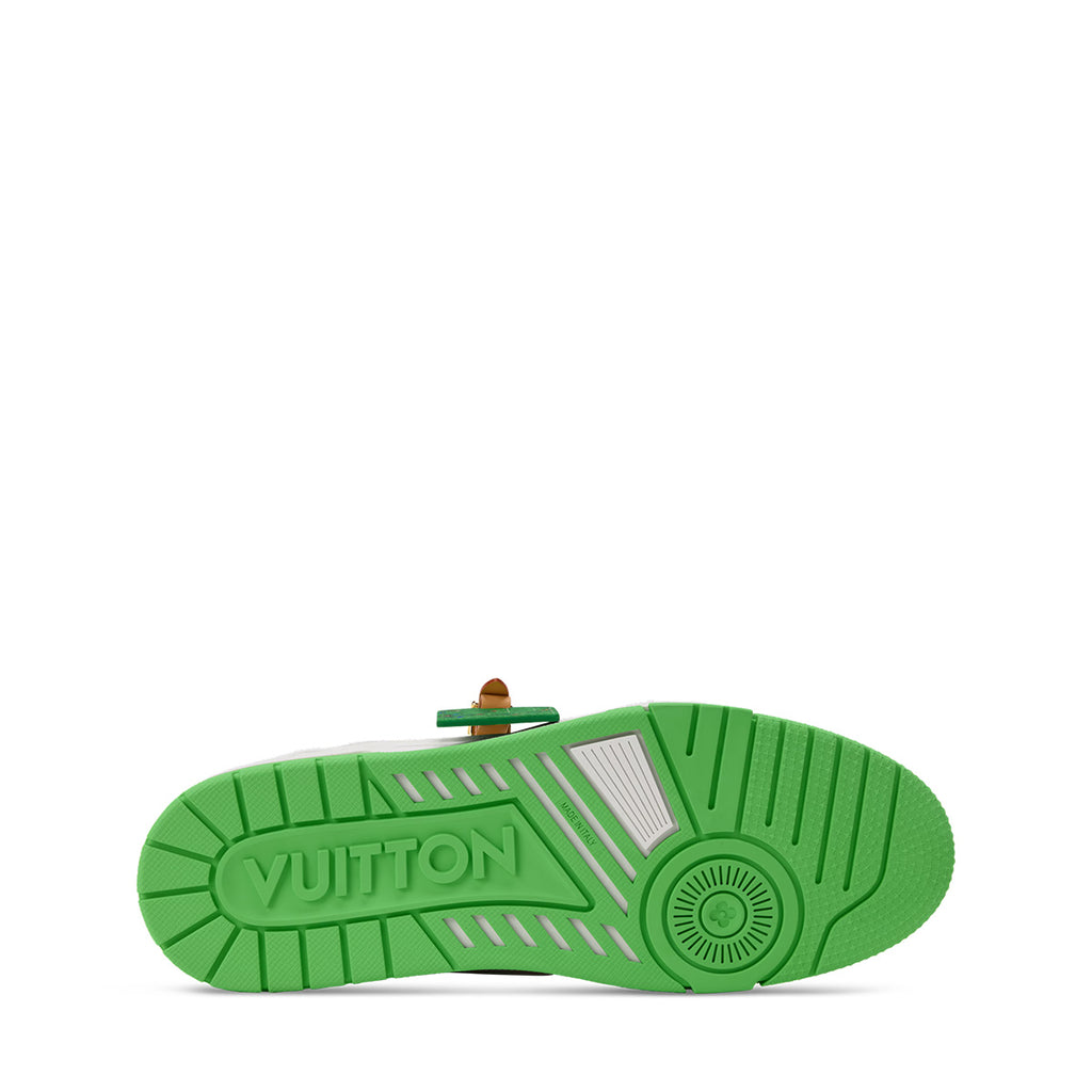 LV Trainer Sneakers - Emerald Green & White Colorway
