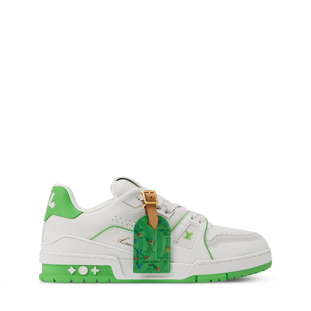 LV Trainer Sneakers - Emerald Green & White Colorway