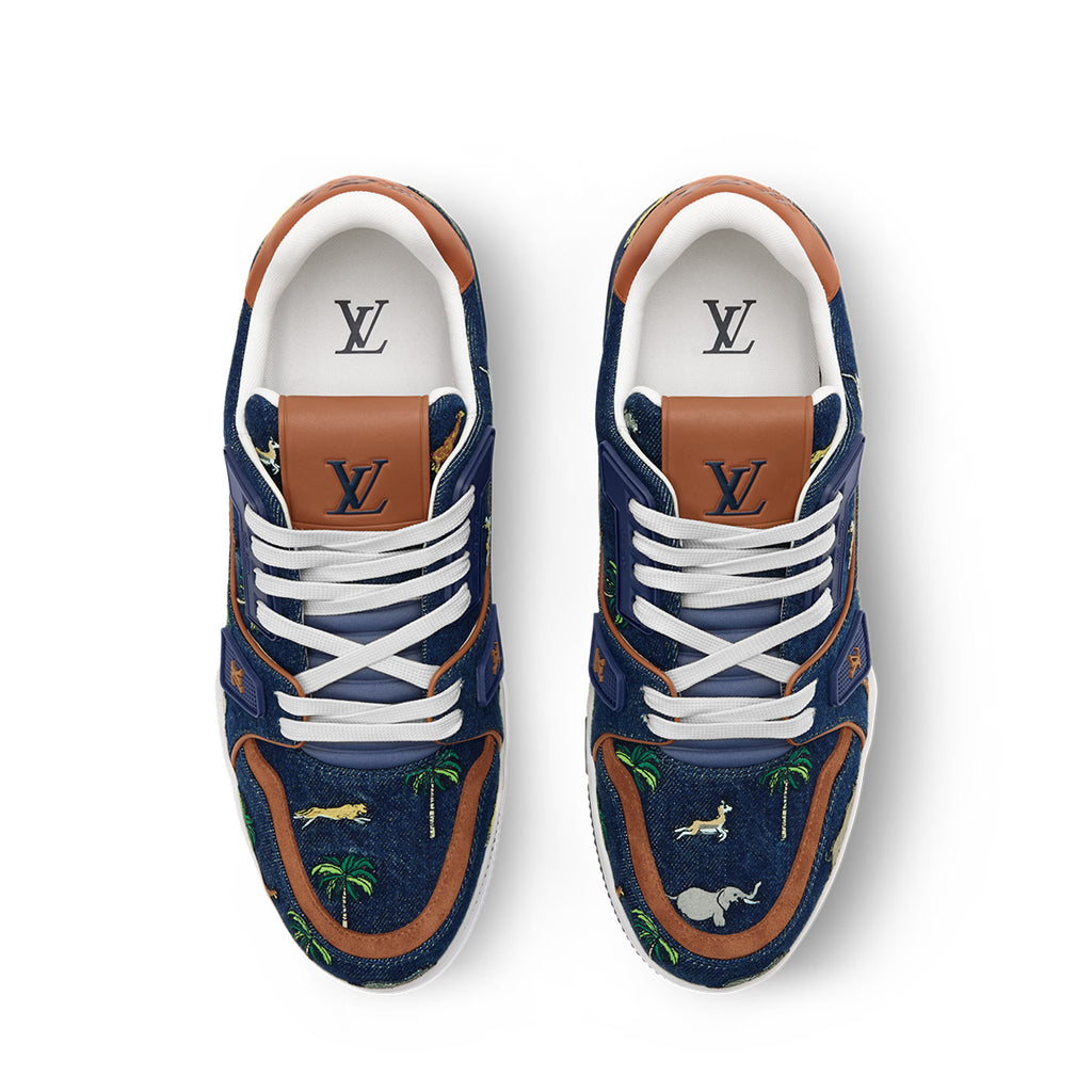 LV Trainer Sneakers - Navy Blue Colorway