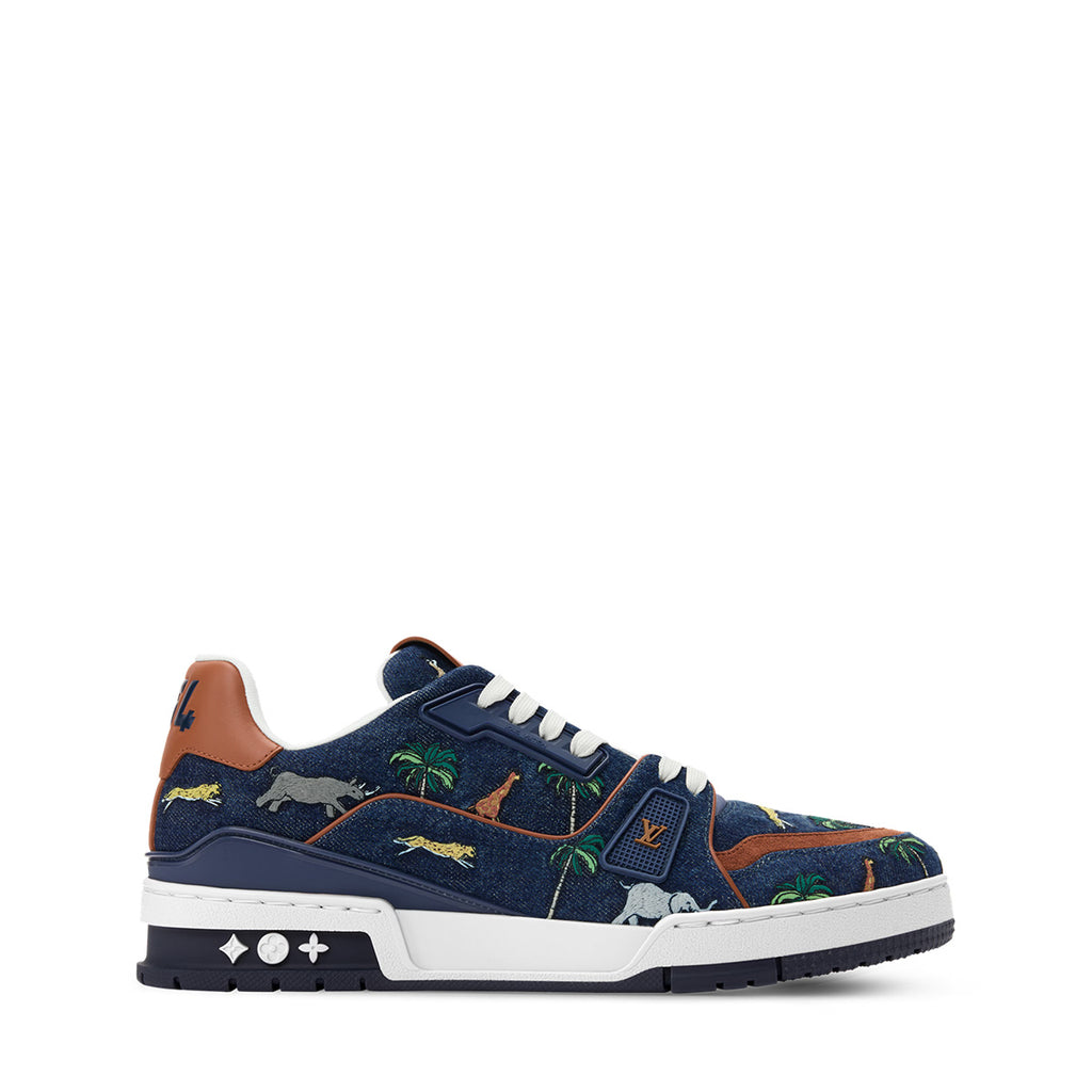 LV Trainer Sneakers - Navy Blue Colorway