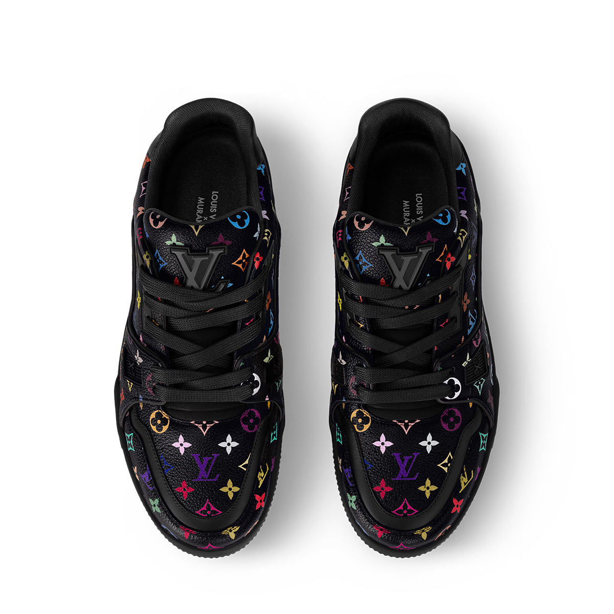 LV Trainer Sneakers - Black Monogram Print