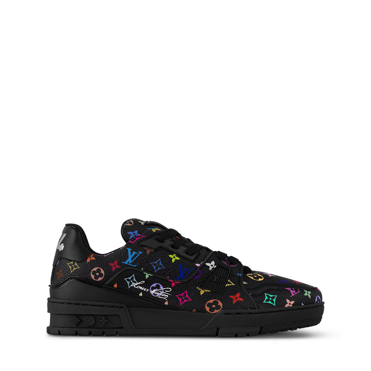 LV Trainer Sneakers - Black Monogram Print